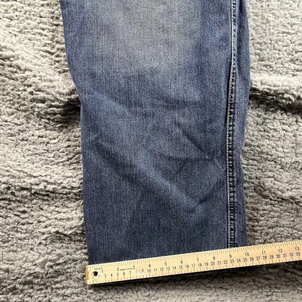 Mavi Max Mens Blue Denim Jeans Size 36x30 Wide Full Fit Relaxed Straight Leg